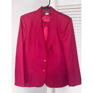 Leslie Fay Haberdashbery Deep Pink Blazer - Size 12